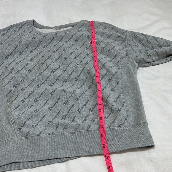 Champion Woman’s Reverse Weave Crew All Over Logo Sweater - Picture 7 of 9